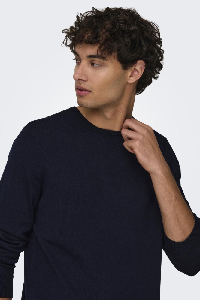 ONSWYLER LIFE LS CREW KNIT NOOS 22020088 Dark Navy